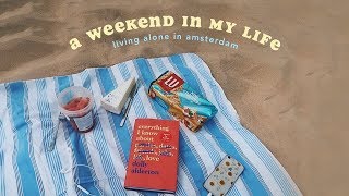 🍋 A weekend of intern life in Amsterdam 🍋 travelling to a beach + ups and downs of living alone