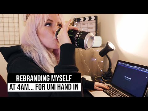 REBRANDING myself at 4am... For my FINAL UNI HAND IN! | Graphic Design Student