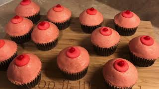 Booby cupcakes/Breast cancer cupcakes