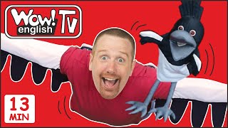 Wheels on the Bus Story with Steve and Maggie + MORE Stories for Kids | Wow English TV