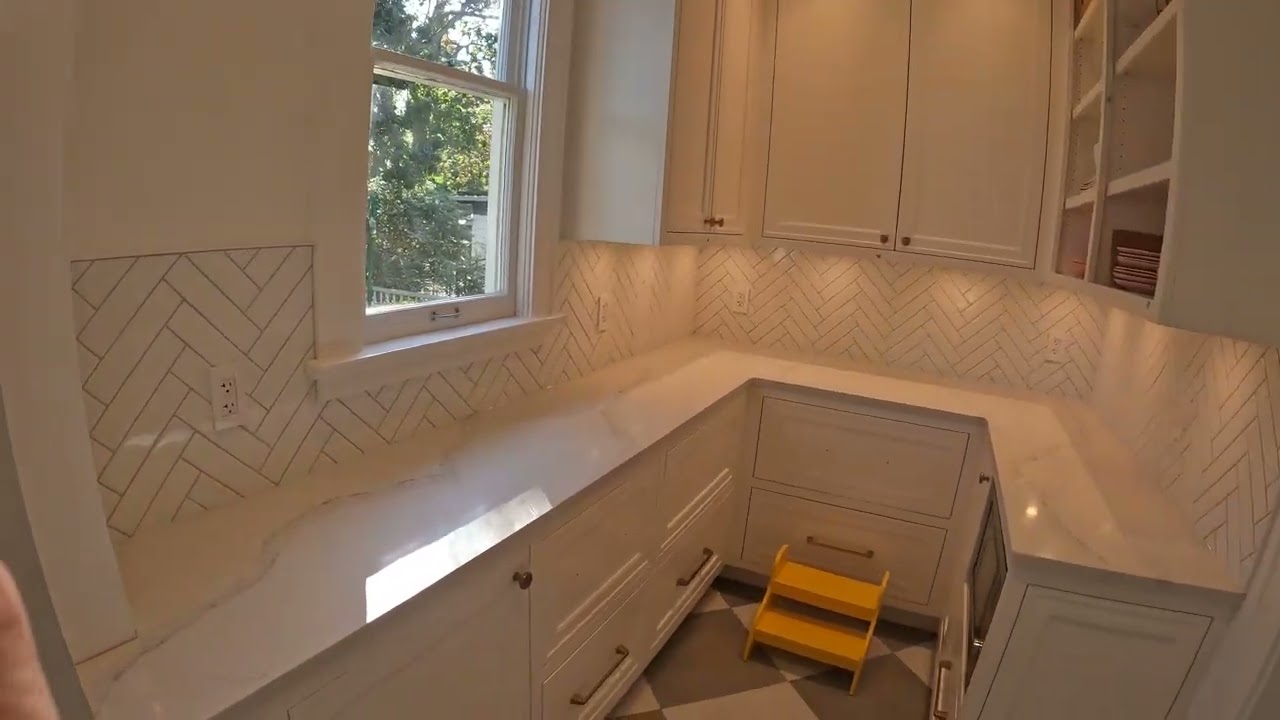 Large Herringbone Backsplash for Backsplash Ideas!