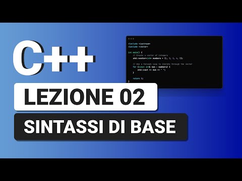Basic Syntax - C++ Tutorial Italian 02