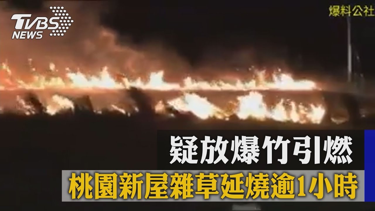 疑放爆竹引燃　桃園新屋雜草延燒逾1小時