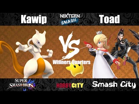 Smash City #1 - Kawip (Mewtwo) vs Toad (Rosalina, Bayonetta) - SSB4 Winners Quarters