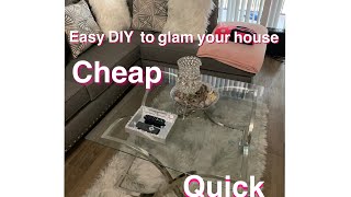 #CHEAPDIY #decor  CHEAP & EASY DIY || ADDING GLAM TO SIMPLE HOUSEHOLD DECOR