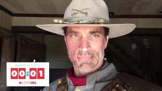 Register to vote in 1:34 while my makeup team turns me into Jonah Hex #voteIRL