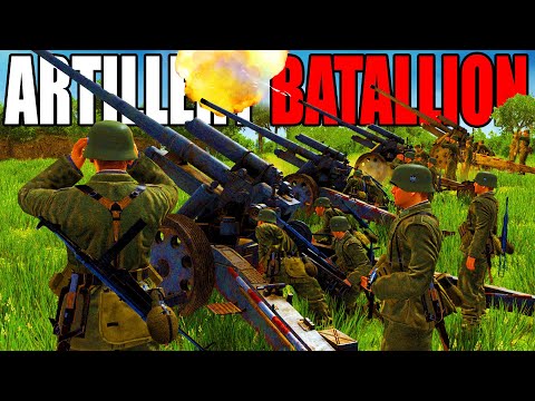 I built a WW2 Artillery Army to Bombard FORTRESS WALLS! - Gates of Hell: Airborne DLC