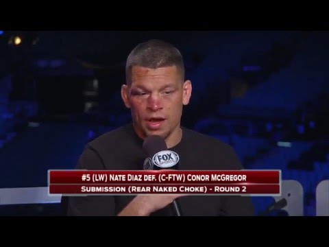 Nate Diaz on fight: 'It's surprising that I got hit' - UFC 196