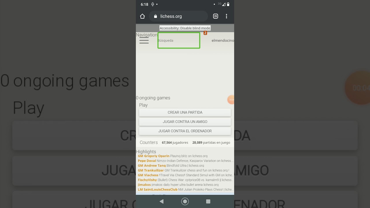 Tutorial jugar en LICHESS.org desde Android