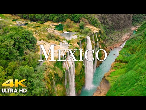 FLYING OVER MEXICO (4K UHD) - Amazing Beautiful Nature Scenery with Relaxing Music for Stress Relief