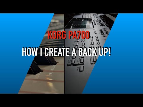 Korg PA700 - How I Create A Backup