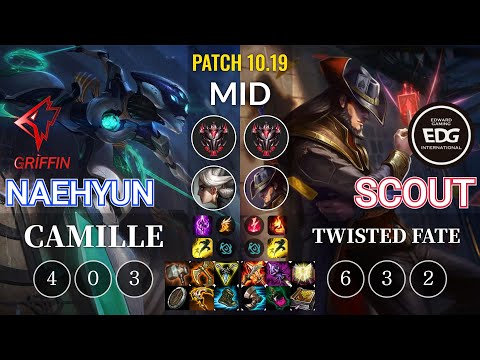 GRF Naehyun Camille vs EDG Scout Twisted Fate Mid - KR Patch 10.19
