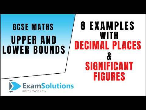 Upper and Lower bounds with decimal places and significant figures