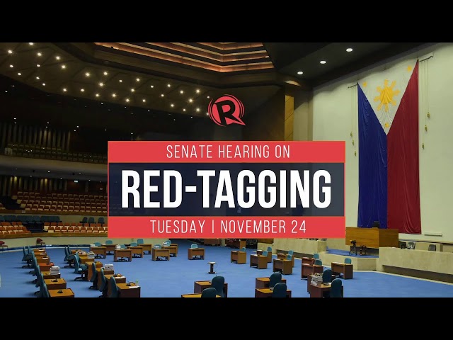 LIVE: Senate hearing on red-tagging