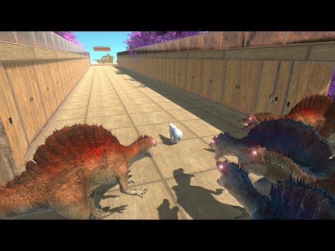 66 Doors | Run Away from Hungry Spinosaurus - Animal Revolt Battle Simulator