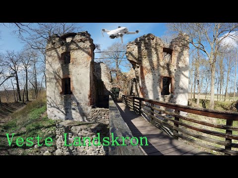 Veste Landskron von oben - Burgruine in Mecklenburg Vorpommern