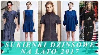 Modne sukienki dzinsowe damskie   trendy 2017