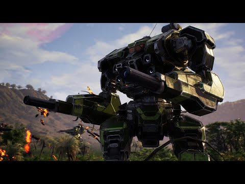 MechWarrior Online. Warhammer-6R. Breakthrough from the flank.