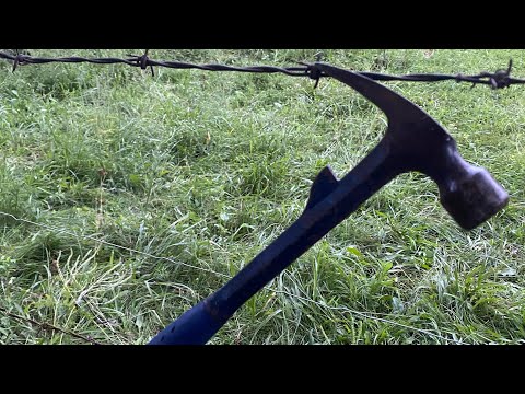 How to tighten barbed wire with a hammer
