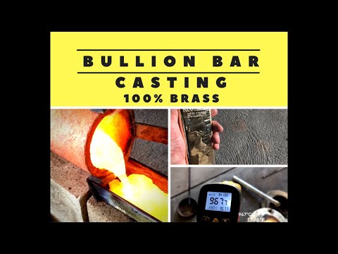 Bullion Bar Casting - Melting Brass - Turning Brass Shavings Into Bullion - Pouring Brass At Home.