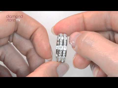 HG38 422JUY - Exquisite LUCY 18K White Gold DIAMOND FULL ETERNITY RING 2.00CT H/SI