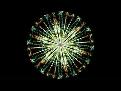 Fractal Flame Kaleidoscope Screensaver Background  -  1 Hrs