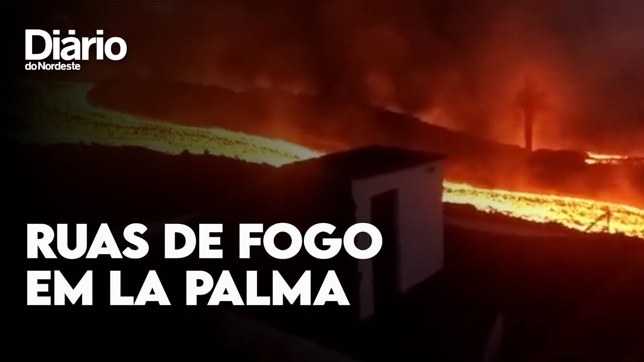 Imagem da notícia VÍDEO: Rio de lava do vulcão Cumbre Vieja desce por ruas de La Palma
