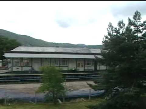 Works at Prestatyn Railway Station - Filmed from open top bus KYV663X