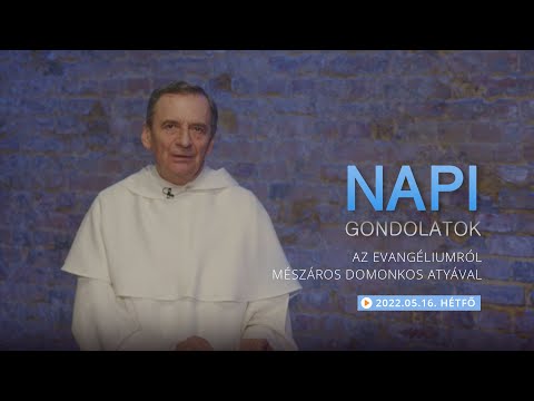 Hétfői gondolatok a napi evangéliumról Mészáros Domonkos atyával – 220516