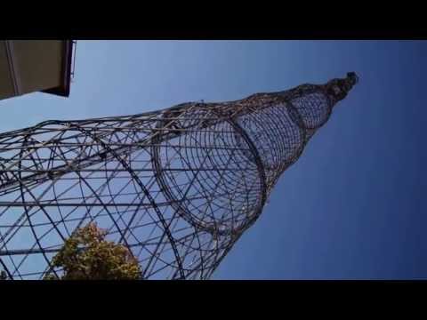 beneath the Shukhov Tower in Moscow