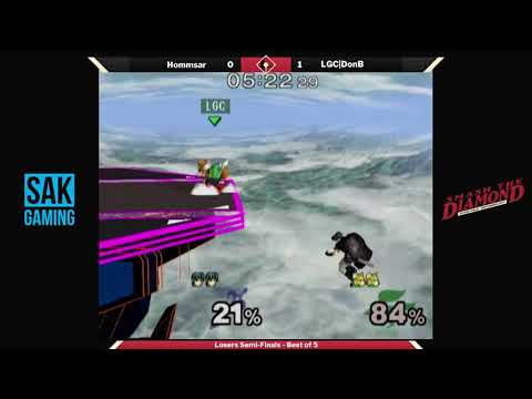 Smash the Diamond Melee Losers Semis - Hommsar (Marth) vs LGC|DonB (Fox)