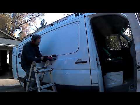 Sprinter 2016 sliding door side glass window installation