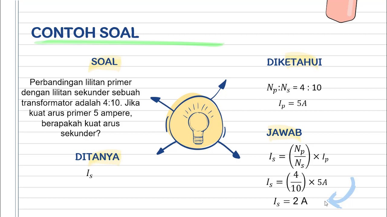 CONTOH SOAL TRANSFORMATOR