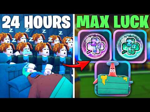 I Spent 24 Hours AFK with MAX LUCK Passes!