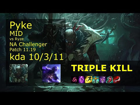Pyke vs Ryze Mid - NA Challenger 10/3/11 Patch 11.19 Gameplay