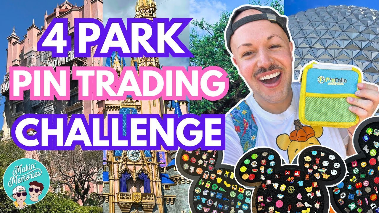 Disney World PIN TRADING 4 Park Challenge!