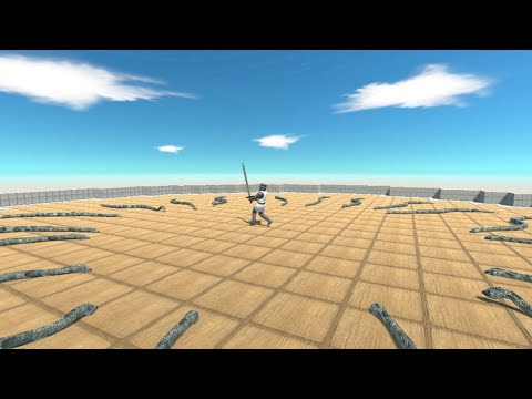 Green Anaconda Army on Feeding Tower vs Food from ALL UNITS Animal Revolt Battle Simulator