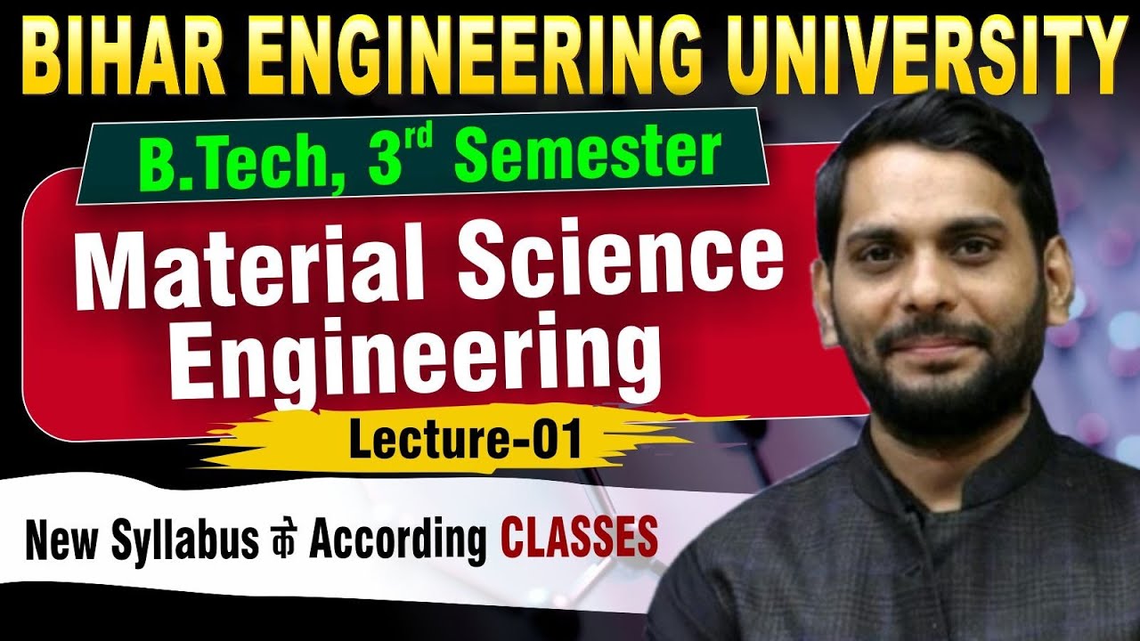 Material Science Engineering | Lect-01 | B.tech 3rd Semester | Detailed Live Classes #beu #semester