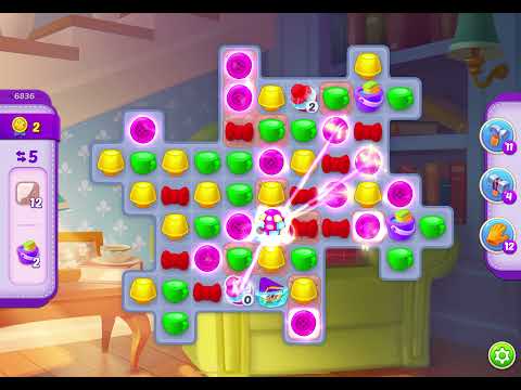 HomeScapes Level 6836 no boosters (10 moves)