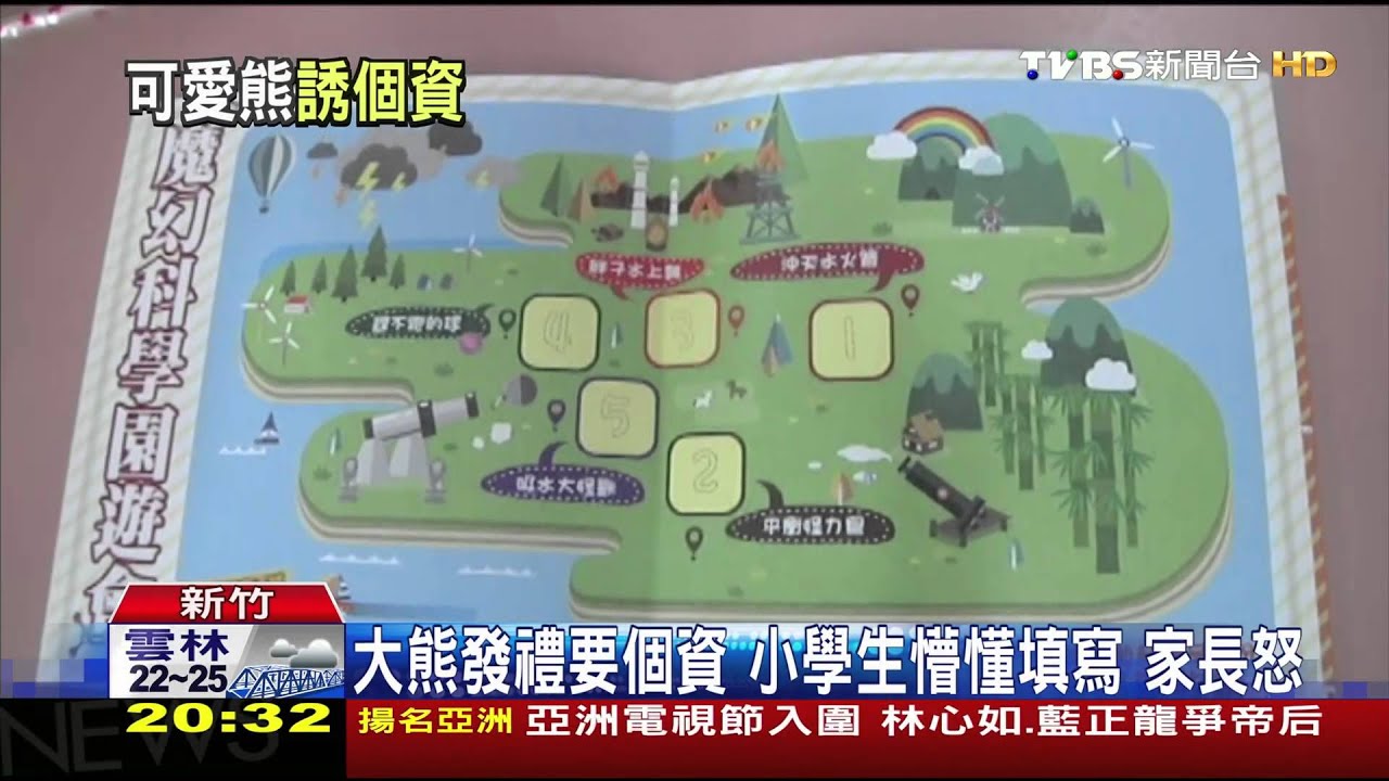 大熊發禮要個資！小學生懵懂填　寫家長怒