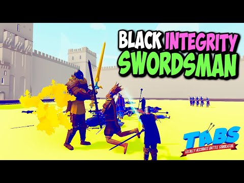 Black Integrity Swordsman (RPG TABS Unit) vs Every Faction - TABS MODS GAMEPALY