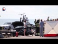 Ongeluk met auto's, camper en caravan op de Afsluitdijk
