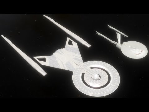 USS Discovery A v Enterprise Refit Size Comparison