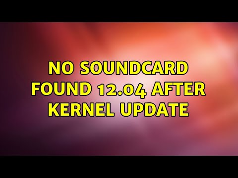 Ubuntu: No soundcard found 12.04 after kernel update (2 Solutions!!)