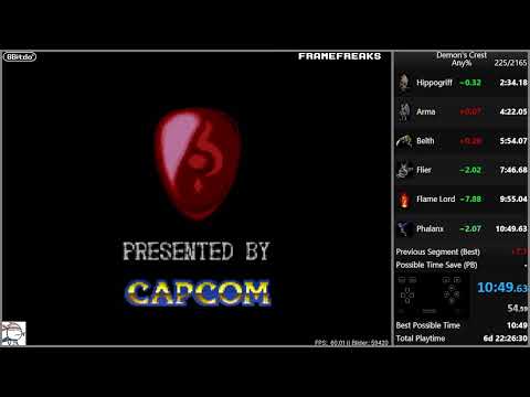 Demon´s Crest any% speedrun 10:48.950