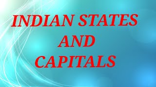 preview picture of video 'INDIAN STATES AND CAPITALS   by FREE MIND 19/10/2018'
