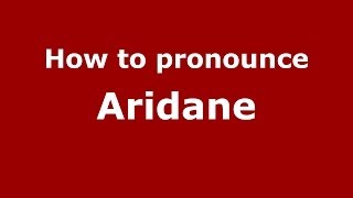 How to pronounce Aridane