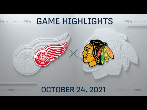 NHL Highlights | Red Wings vs. Blackhawks - Oct. 24, 2021.