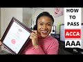 how to pass acca aaa with or without audit experience