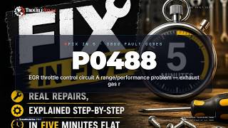 P0488 Explained — EGR throttle control circuit A range/performance problem — exhaust gas r | Trouble